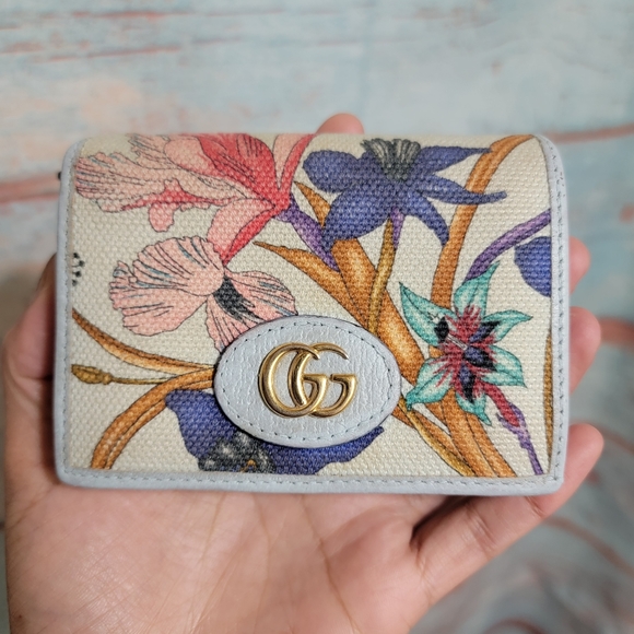 Final Price✅️ Authentic Limited Edition Gucci Floral wallet blue - Picture 6 of 17